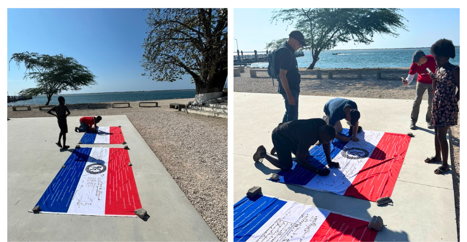2025 Kunstproject Armazoen_Angola, ondertekening van de vlag