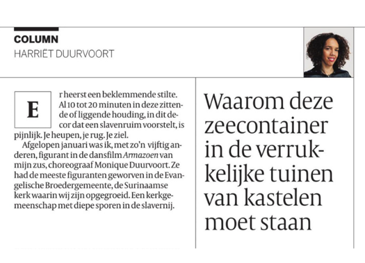 Column Harriët Duurvoort in De Volkskrant