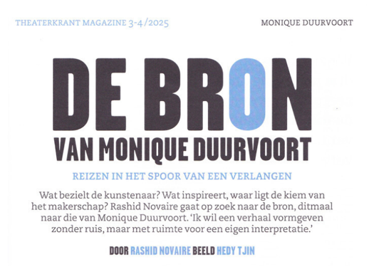 Theater Magazine interview Monique Duurvoort